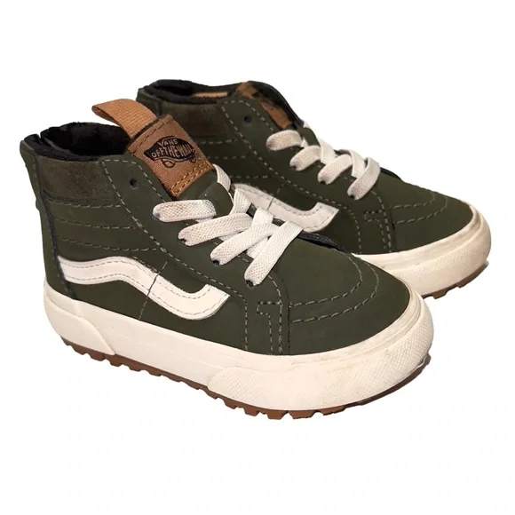 Vans Shoes Vans Sk8hi Zip Toddler Size 5 Olive Green Sneakers Poshmark